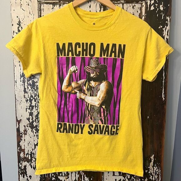 Macho Man Randy Savage Yellow size small T-shirt. - Picture 1 of 5